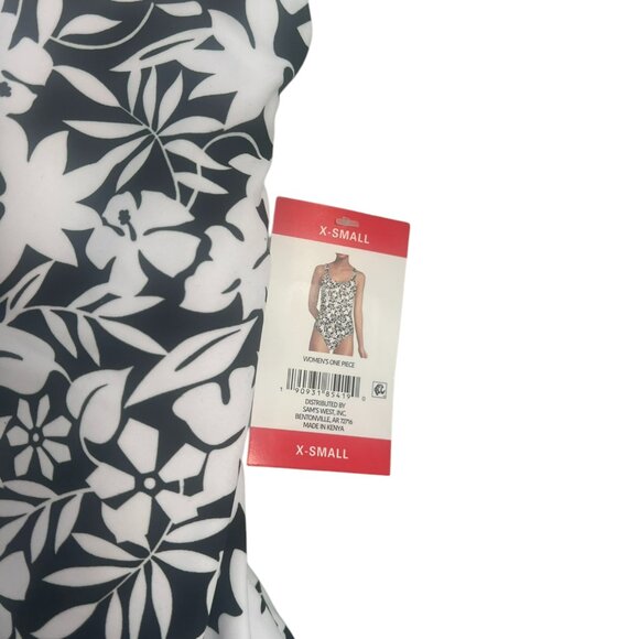 Women's NWT Lands' End Scoop Neck Floral One-Piece Swimsuit‎ Size XS - Picture 6 of 7